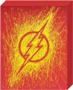 The Flash Logo Energy Background PNG Image