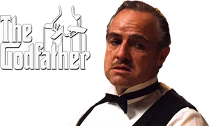 The Godfather Classic Movie Logoand Character PNG Image