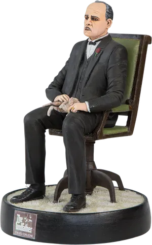 The Godfather Don Vito Corleone Figurine PNG Image