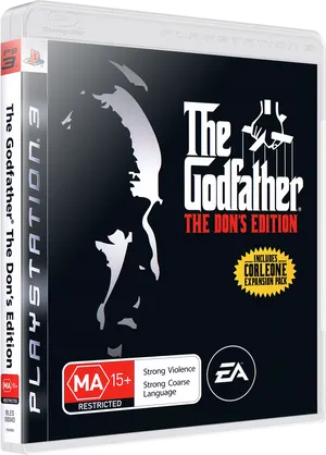 The Godfather Dons Edition P S3 Game Cover PNG Image