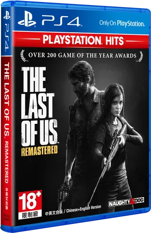 The Lastof Us Remastered P S4 Game Cover PNG Image