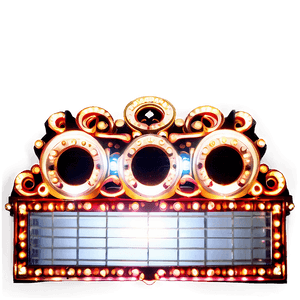 Theater Marquee Sign PNG wjs75 PNG with transparent background