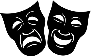 Theatre_ Masks_ Comedy_and_ Tragedy PNG Image