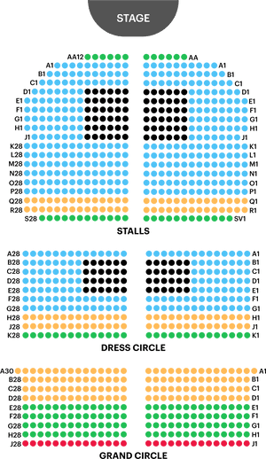 Phoenix Theatre Seating Map - Phoenix Theatre London Seating Plan, HD Png Download PNG with transparent background