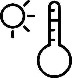 Thermometer Hot Heat Summer Sun Day - Hot Weather Thermometer Clipart Black And White, HD Png Download PNG with transparent background