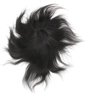 Thick Black Mens Hair Texture PNG Image