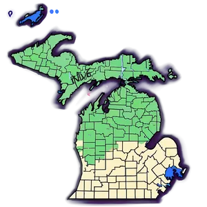 Thin Michigan Borderline Png 58 PNG Image