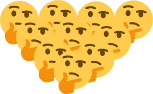 Thinking Emoji Cluster.png PNG image with transparent background