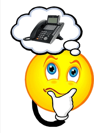 Thinking Emoji Considering Phone Call PNG image with transparent background
