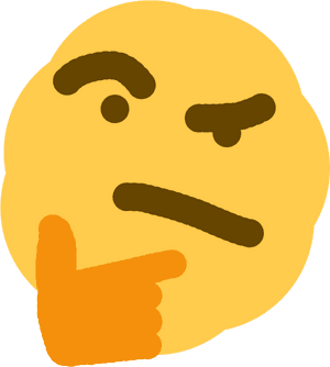 Thinking_ Emoji_with_ Finger_on_ Chin PNG image with transparent background