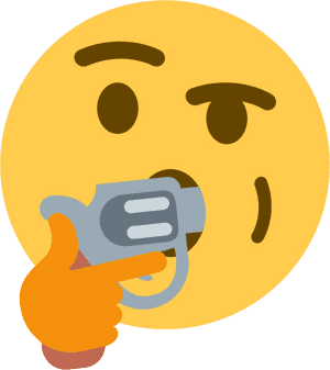 Celebrity Png Maker Emoji Kys - Thinking Emoji With Gun, Transparent Png PNG image with transparent background