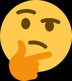 Thinking_ Face_ Emoji_with_ Pointing_ Finger PNG with transparent background
