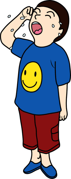 Thirsty Child Cartoon PNG image with transparent background