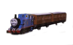 Thomasthe Tank Enginewith Passenger Carriages PNG Image