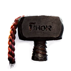 Thor Hammer Realistic Art Png Fiv58 PNG Image