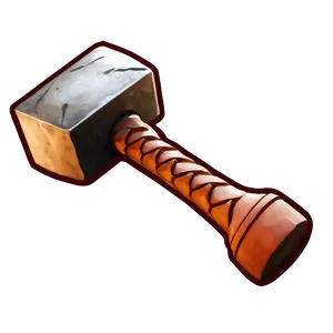 Thor Hammer Stylized Art Png Okb97 PNG Image