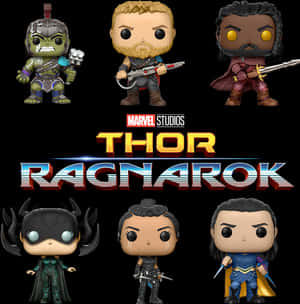Thor Ragnarok Funko Pop Collection PNG image with transparent background