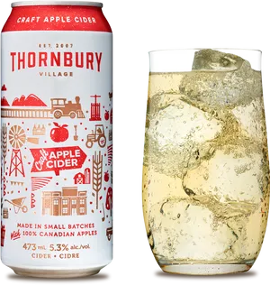 Thornbury Craft Apple Cider Canand Glass PNG Image