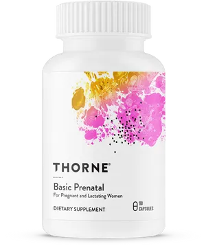 Thorne Basic Prenatal Supplement Bottle PNG Image