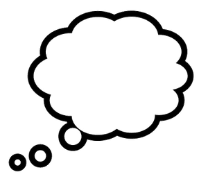 Thought Bubble Outline PNG image with transparent background