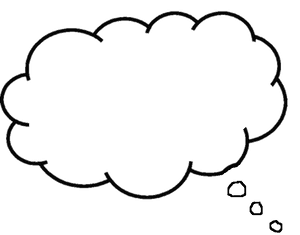 Thought Bubble Outline PNG image with transparent background