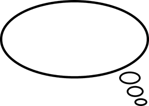 Thought Bubble Outline PNG image with transparent background