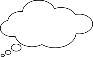 Thought Bubble Outline PNG image with transparent background