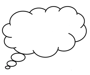 Thought Bubble Outline PNG Image