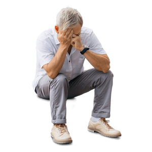 Thoughtful Man in Sorrow PNG 06122024 PNG with transparent background