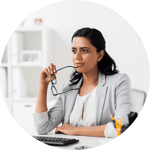 Woman Thinking - Agreement Express Inc., HD Png Download PNG image with transparent background