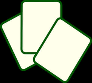 Three Blank Cards Graphic PNG
