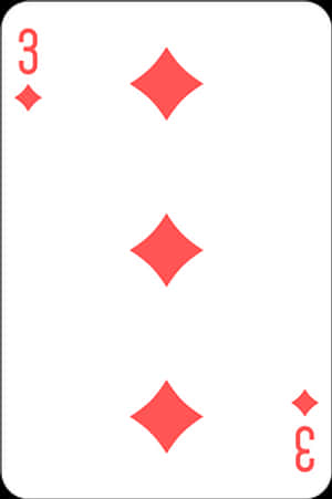 Three_of_ Diamonds_ Playing_ Card PNG image with transparent background