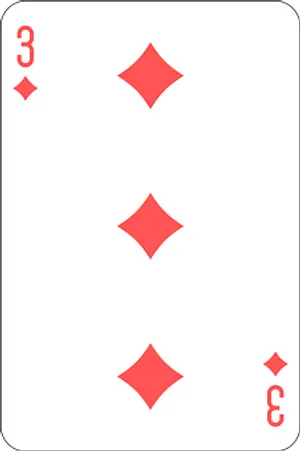 Three_of_ Diamonds_ Playing_ Card PNG Image