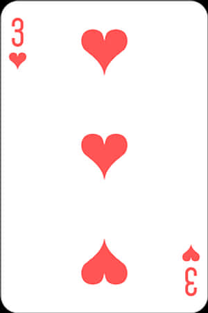 Three_of_ Hearts_ Playing_ Card PNG image with transparent background