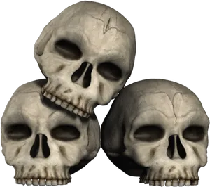 Three Skulls Transparent Background PNG Image