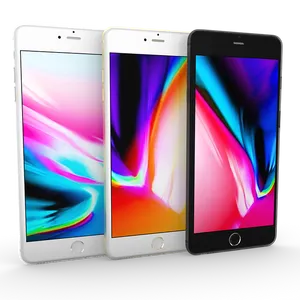 Threei Phone Models Displaying Colorful Wallpapers PNG Image