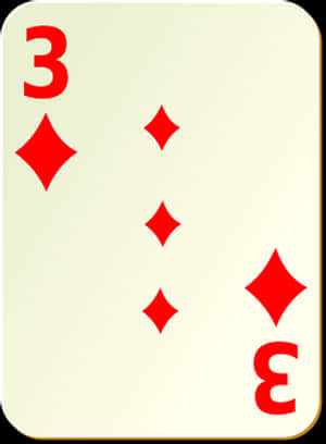 Threeof Diamonds Playing Card PNG image with transparent background