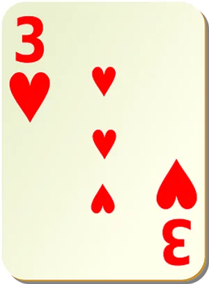 Threeof Hearts Playing Card PNG Image