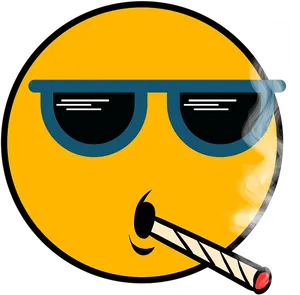 Thug Life Emoji Smoking PNG Image