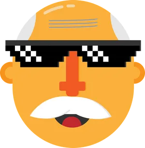 Thug Life Glasses Emoji PNG Image