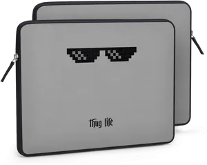 Thug Life Glasses Laptop Sleeve PNG Image