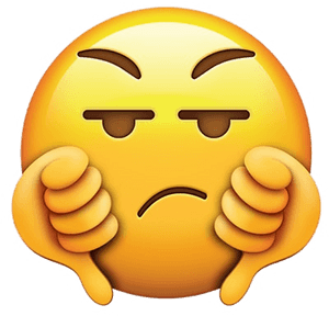 Emoji Cute Love Lol Followme Funny Follow Me Plz 💖 - Thumbs Down Transparent Background, HD Png Download PNG with transparent background