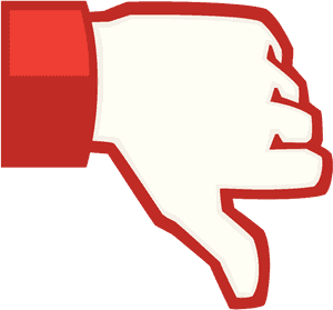 Transparent Dislike Png - Red Facebook Thumbs Down, Png Download PNG with transparent background