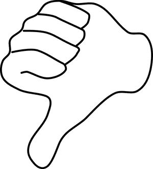 Thumbs Down With Black Background, HD Png Download PNG image with transparent background