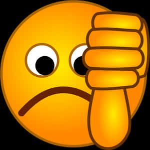 Thumbs Up Emoji Confused Expression PNG image with transparent background