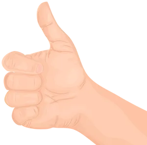 Thumbs Up Gesture Illustration PNG Image