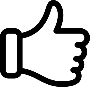 Thumbs Up Silhouette Outline PNG Image