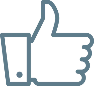 Thumbs Up Social Media Icon PNG Image