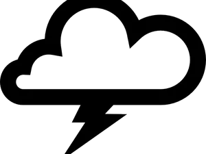 Thunderstorm Cloud Lightning Icon PNG Image