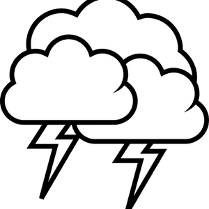 Cloud Clipart Black And White Thunderstorm Cloud Rain, HD Png Download PNG